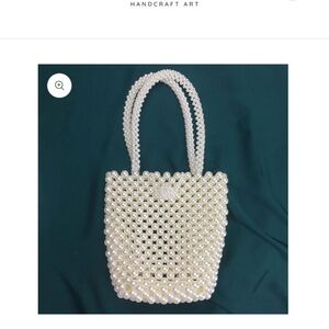 Pearl Beaded Bag - Cream